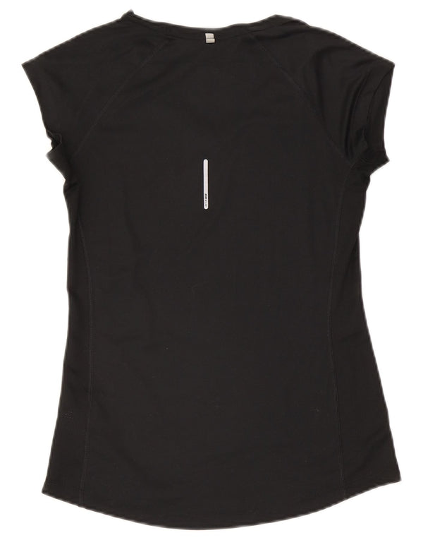 Женская футболка Nike Dri Fit Top UK 8, маленький черный полиэстер