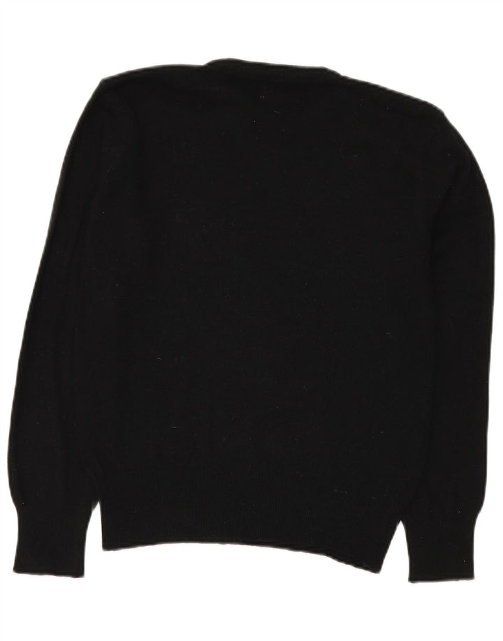 Женский джемпер с круглым вырезом Benetton IT 50 XL, черный, шерсть