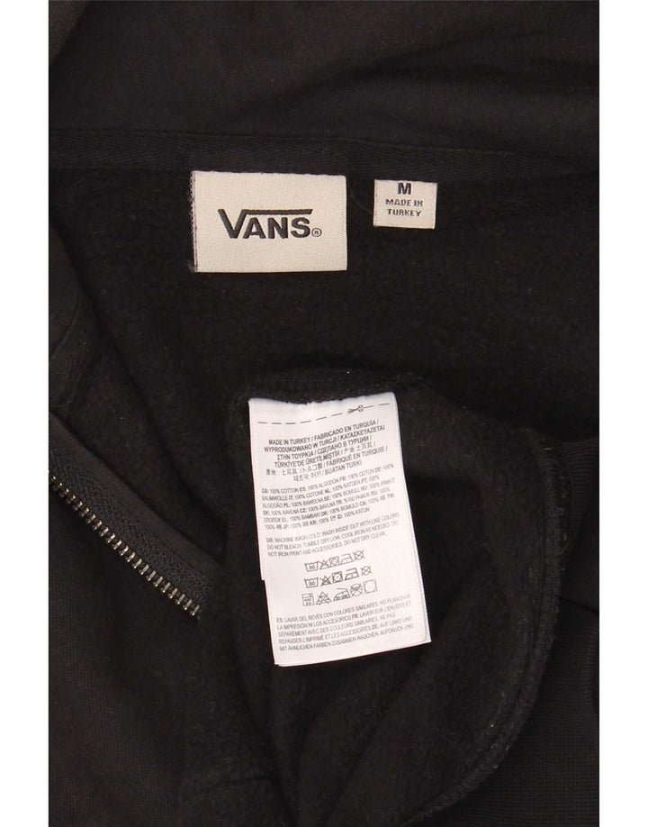Мужской свитер с капюшоном на молнии Vans, средний черный, хлопковый