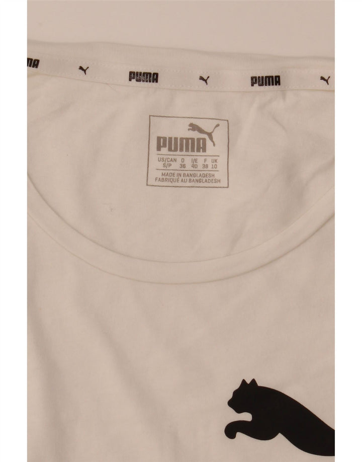 Женская футболка с рисунком Puma Top UK 10, маленькая белая