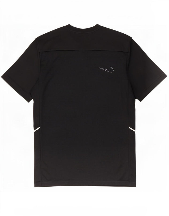 Мужская футболка Nike Dri Fit Slim, верх среднего размера, черный полиэстер
