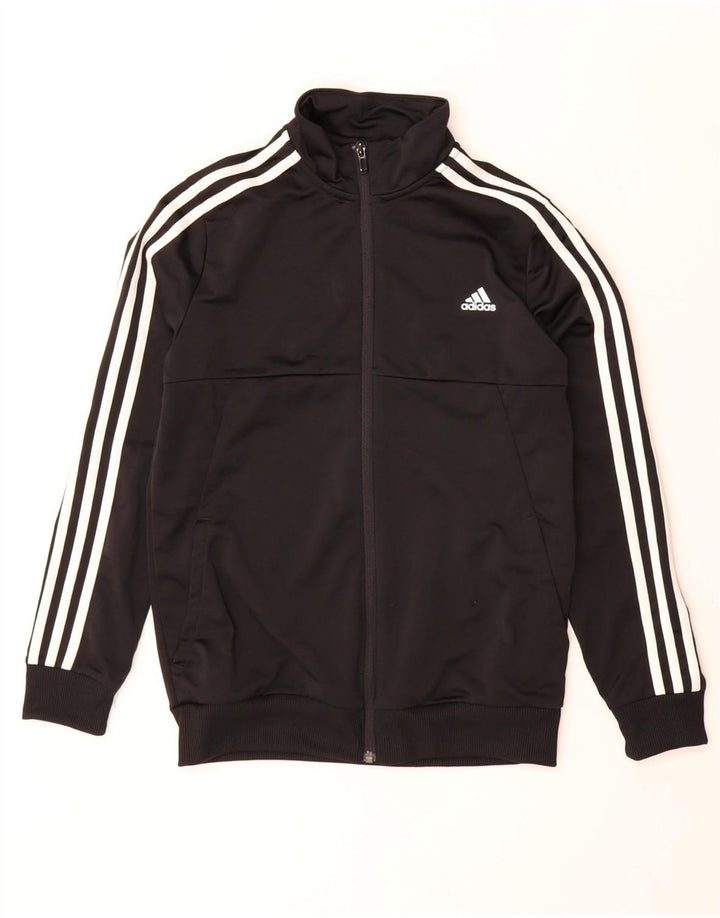 Спортивный костюм Adidas Climalite для мальчиков, верхняя куртка 13-14 лет, черный полиэстер