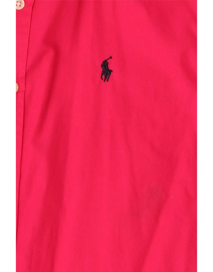 Женская рубашка Ralph Lauren UK 14, хлопок среднего красного цвета