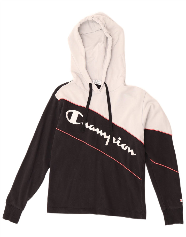 Женский топ Champion с длинным рукавом и графикой, UK 10, маленький черный цветной блок