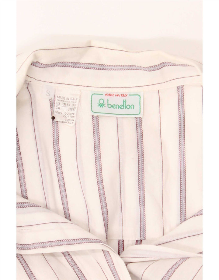 Женская пуловерная рубашка Benetton с рукавом 3/4 UK 10, маленькая белая полоска