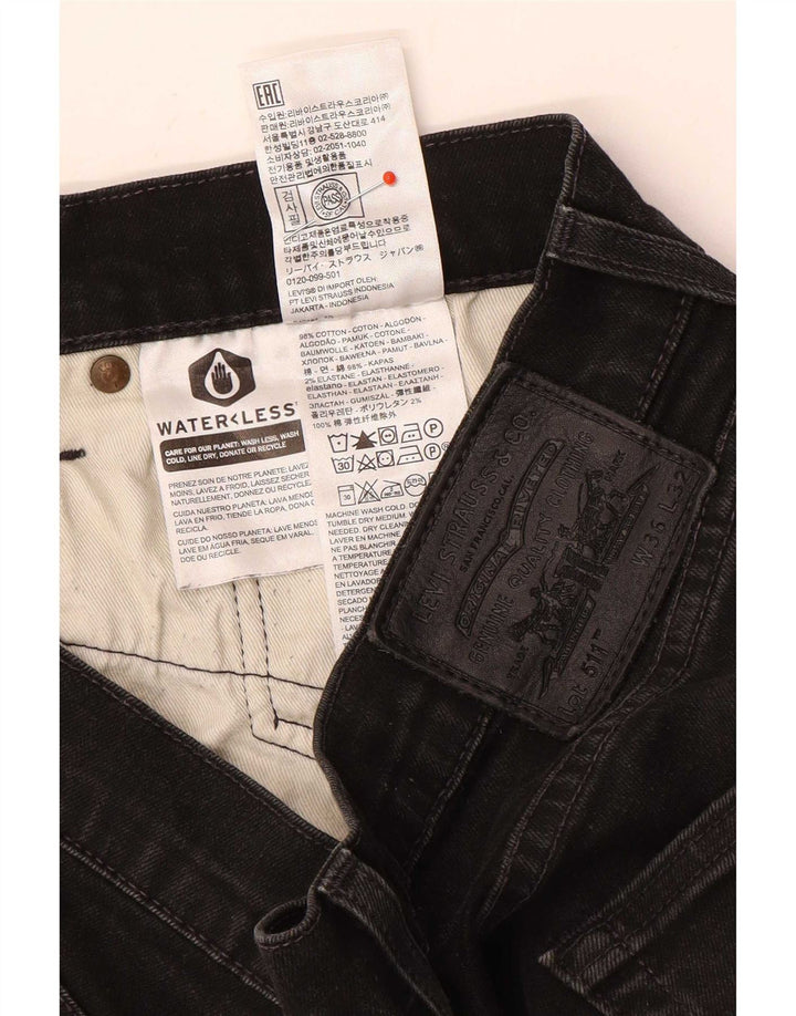 Мужские джинсы Levi's 511 Slim W36 L32, черный хлопок