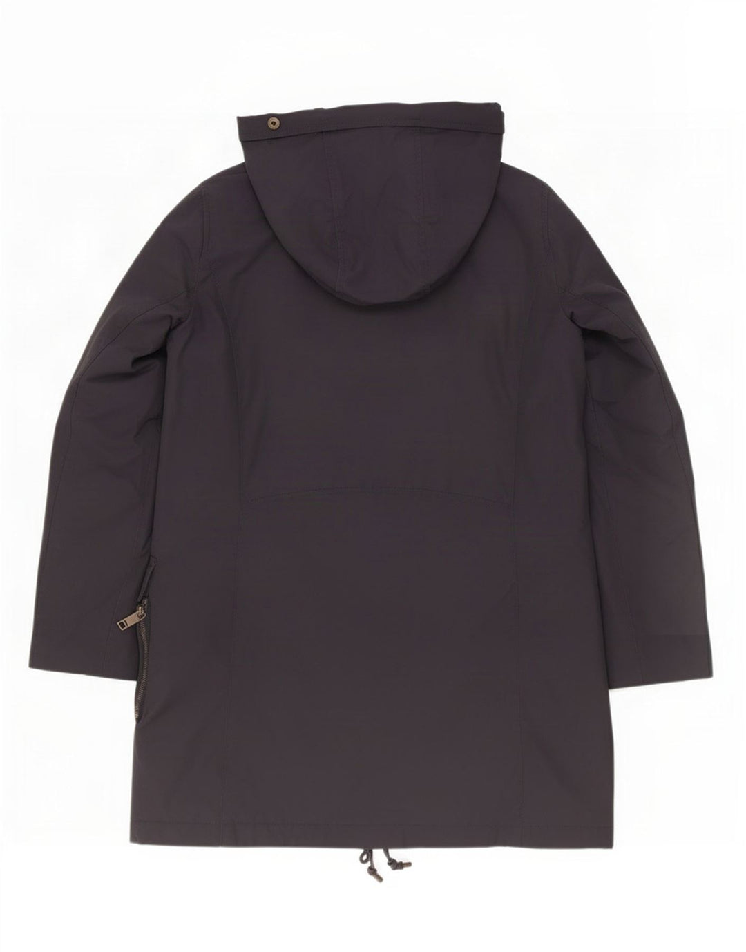 Женское стеганое пальто с капюшоном Zara UK 12, средний темно-синий, полиамид