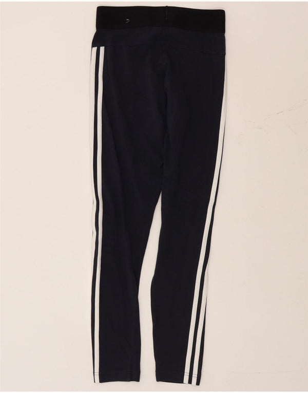 Женские леггинсы Adidas UK 4/6 XS, темно-синие, хлопок с цветными блоками