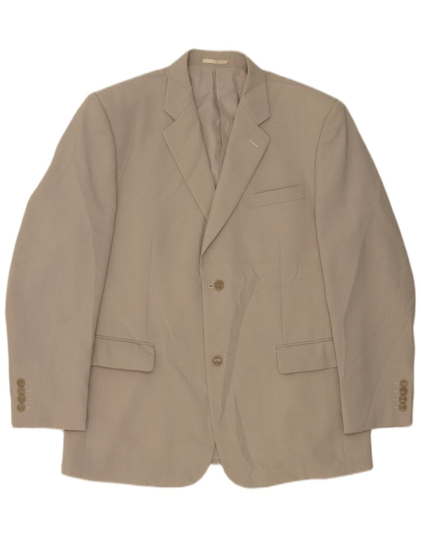 Vintage Mens 2 Button Blazer Jacket UK 44 2XL Grey Polyester
