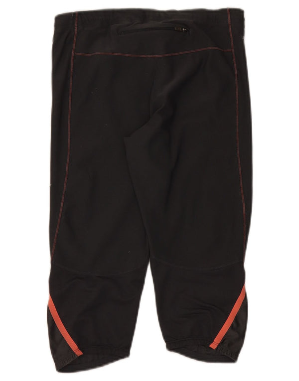 Женские спортивные брюки-капри Nike Dri Fit UK 14, средний черный полиэстер