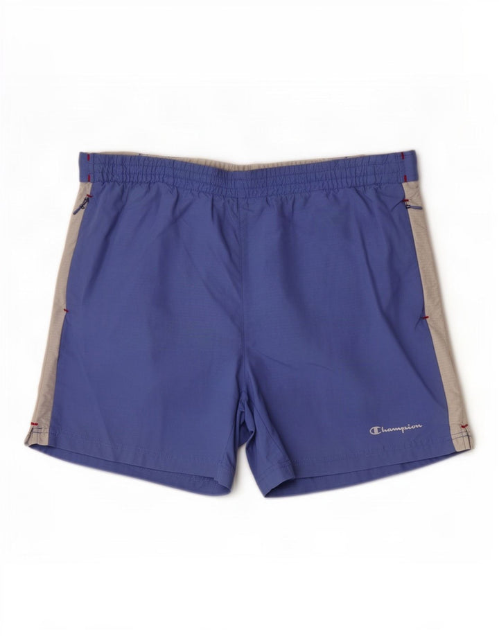 Мужские спортивные шорты Champion XL синие с цветными блоками