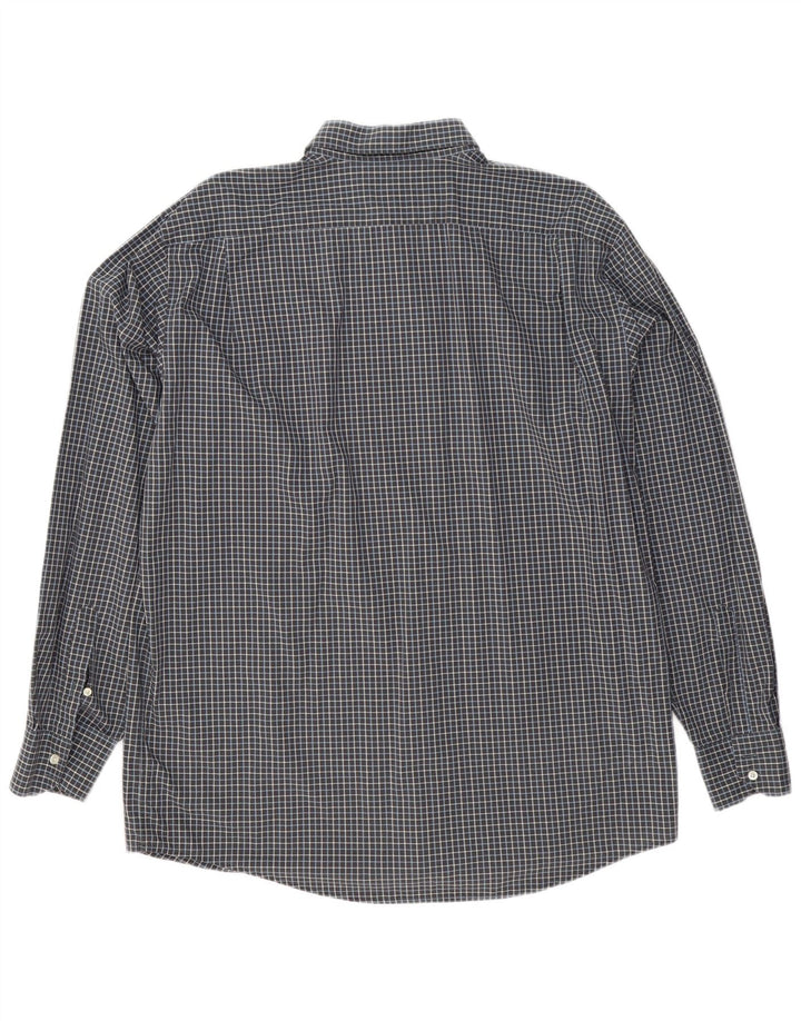 Мужская рубашка стандартного кроя Lacoste, размер 45 XL, хлопковая серая клетка