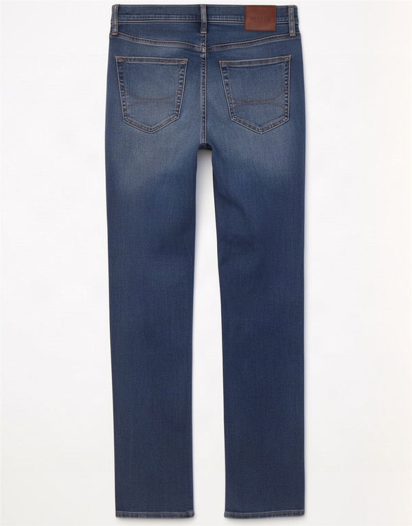 Мужские потертые узкие джинсы Hollister W31 L32, синий хлопок