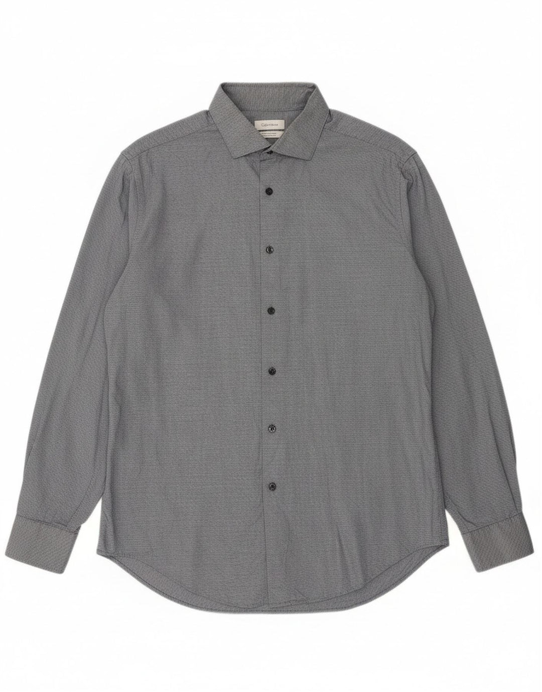 Мужская рубашка приталенного кроя Calvin Klein, большая темно-синяя с геометрическим рисунком