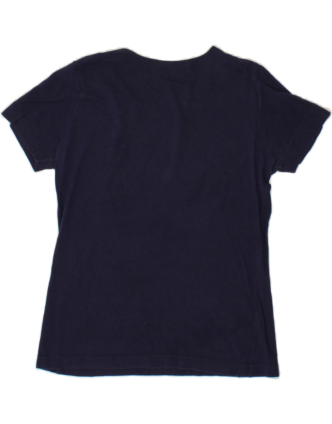 LACOSTE Womens T-Shirt Top Size 42 Large Navy Blue Cotton Vintage Lacoste and Second-Hand Lacoste from Messina Hembry 