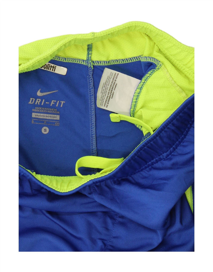 Спортивные шорты Nike Dri Fit для мальчиков 8–9 лет, маленькие синие, полиэстер с цветными блоками