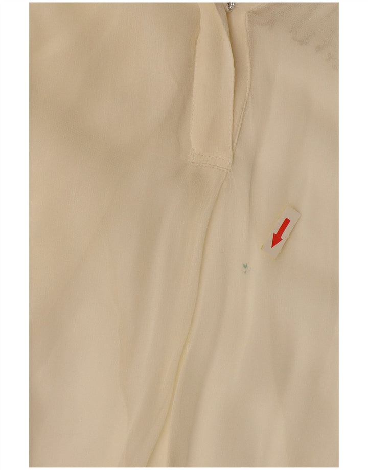 Женская прозрачная блузка Mango Top UK 12, средний цвет из белой вискозы