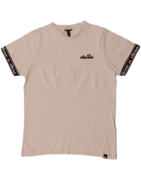 Мужская футболка Ellesse с графическим рисунком, средний белый хлопок с цветными блоками