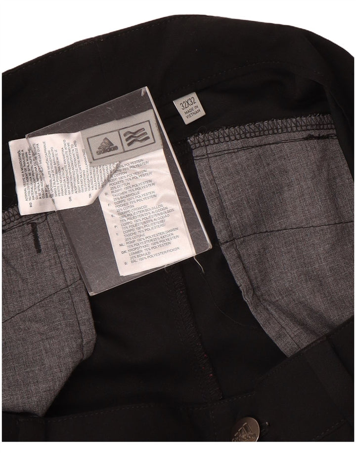 Мужские брюки-чинос Adidas Slim W32 L32, черный полиэстер