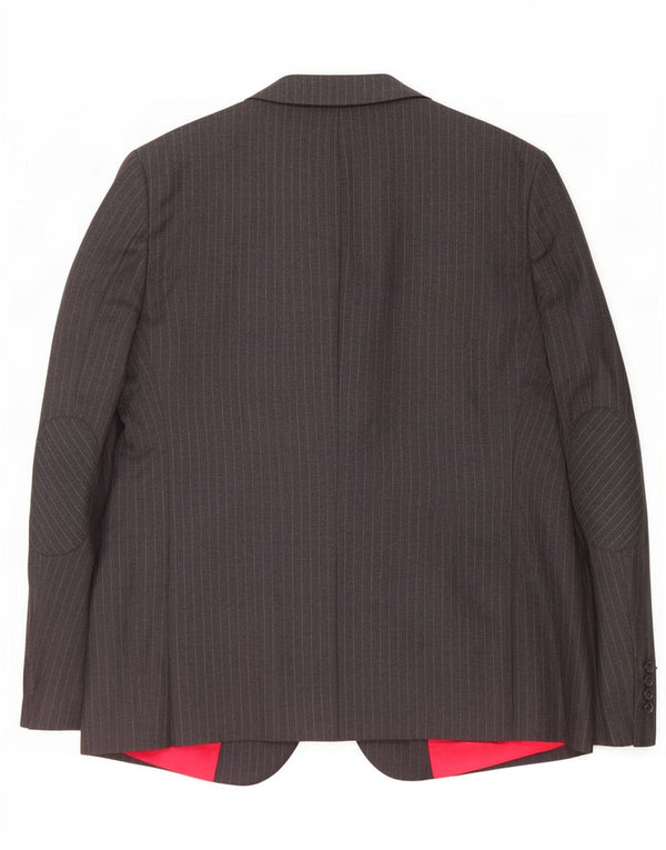 Tommy Hilfiger Мужской пиджак на двух пуговицах IT 56 3XL Серый в тонкую полоску