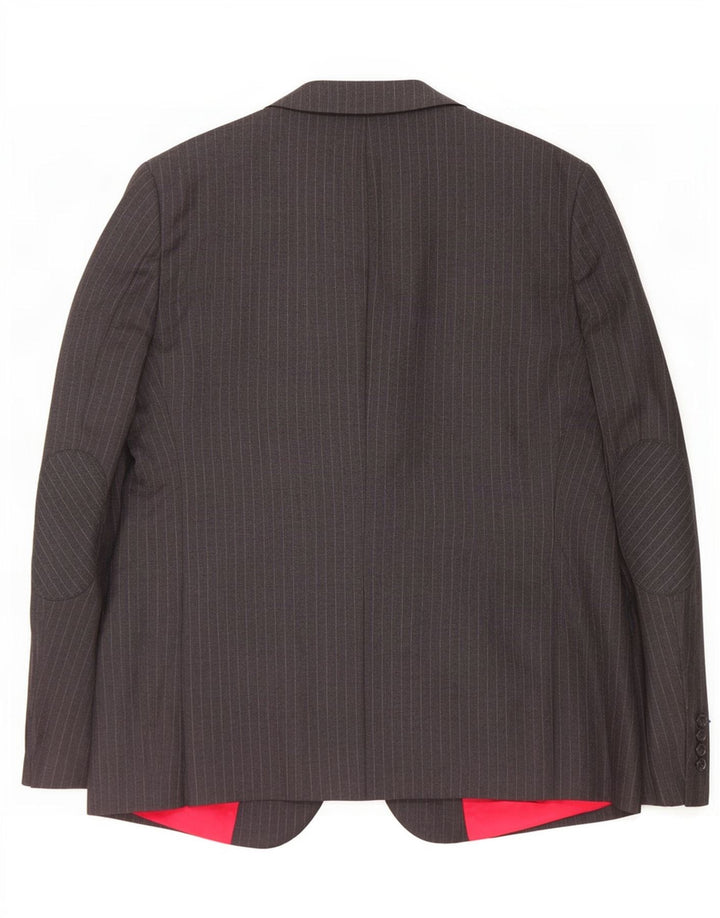 Tommy Hilfiger Мужской пиджак на двух пуговицах IT 56 3XL Серый в тонкую полоску