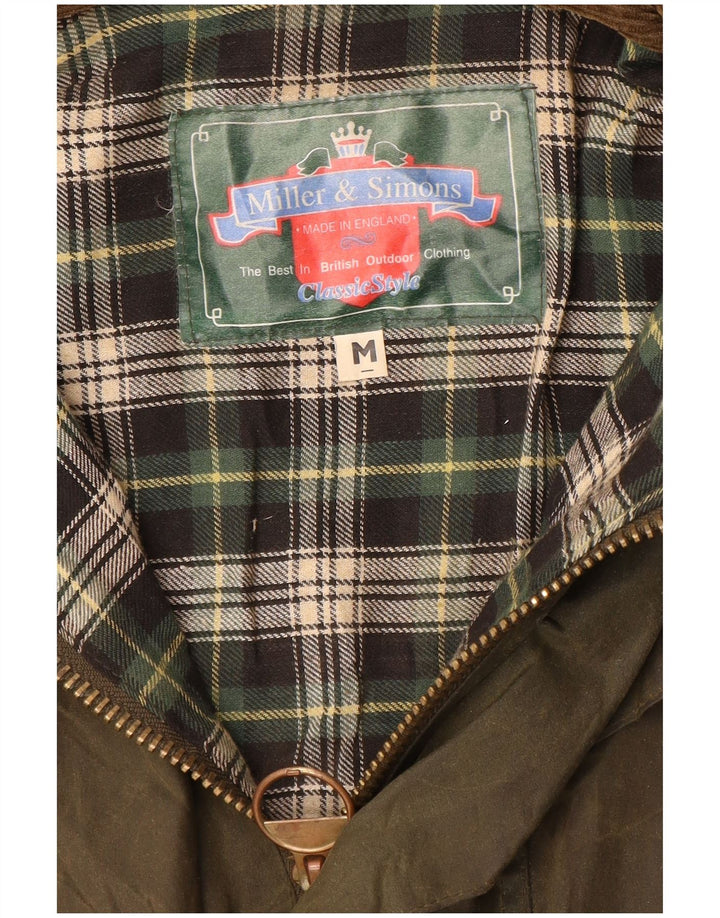 Мужская куртка из вощеного хлопка MILLER & SIMONS UK 38 средний зеленый