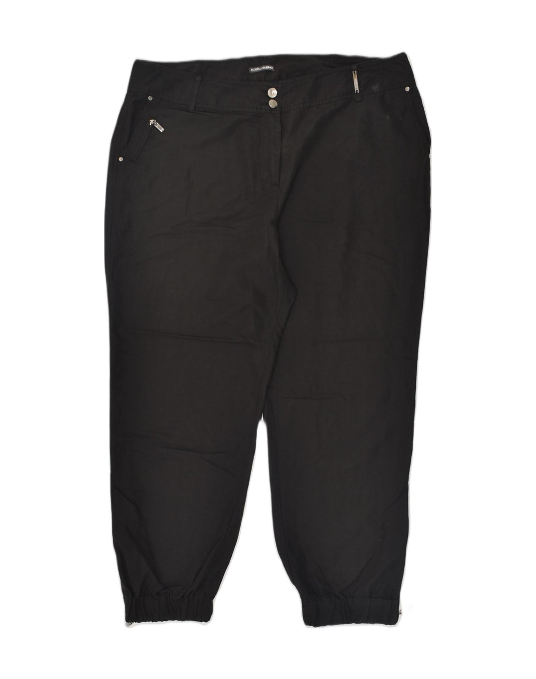 FIORELLA RUBINO Womens Joggers Trousers W40 L29 Black Viscose | Vintage Fiorella Rubino | Thrift | Second-Hand Fiorella Rubino | Used Clothing | Messina Hembry 