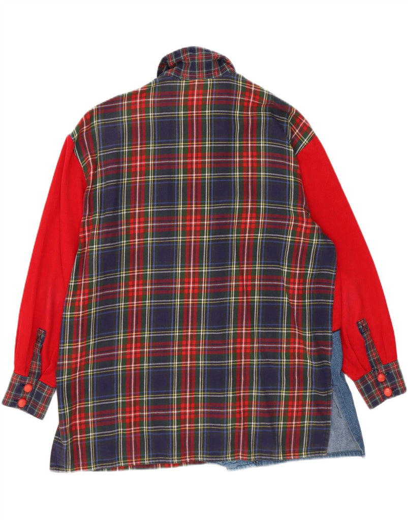 BETTY BARCLAY Womens Loose Fit Shirt UK 14 Large Multicoloured Patchwork Vintage Betty Barclay and Second-Hand Betty Barclay from Messina Hembry 