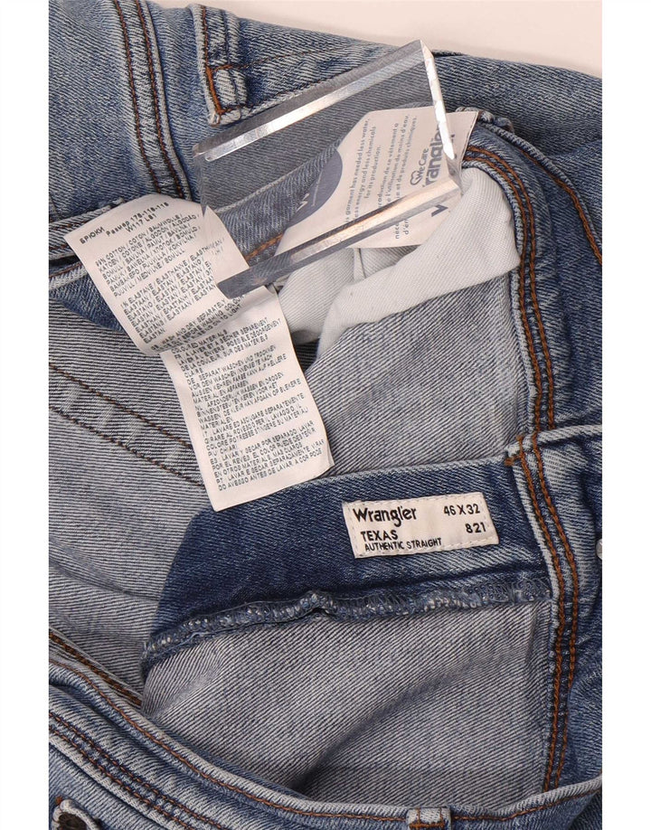 Мужские прямые джинсы Wrangler Texas W46 L32, синий хлопок