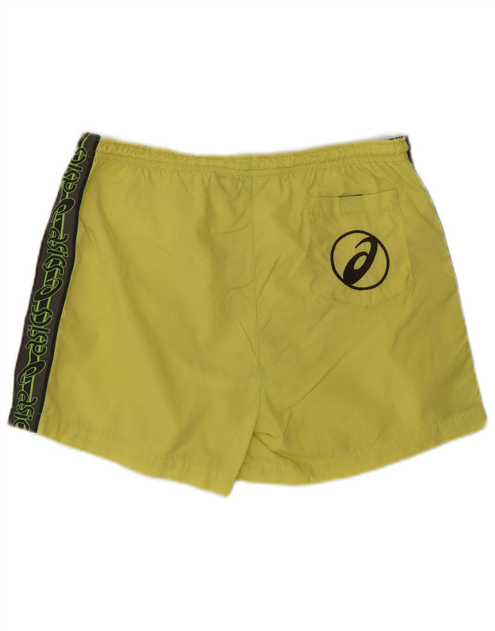ASICS Mens Graphic Swimming Shorts Large Yellow Colourblock