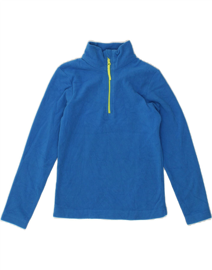 MOUNTAIN WAREHOUSE Boys Zip Neck Fleece Jumper 5-6 Years Blue Vintage Mountain Warehouse and Second-Hand Mountain Warehouse from Messina Hembry 