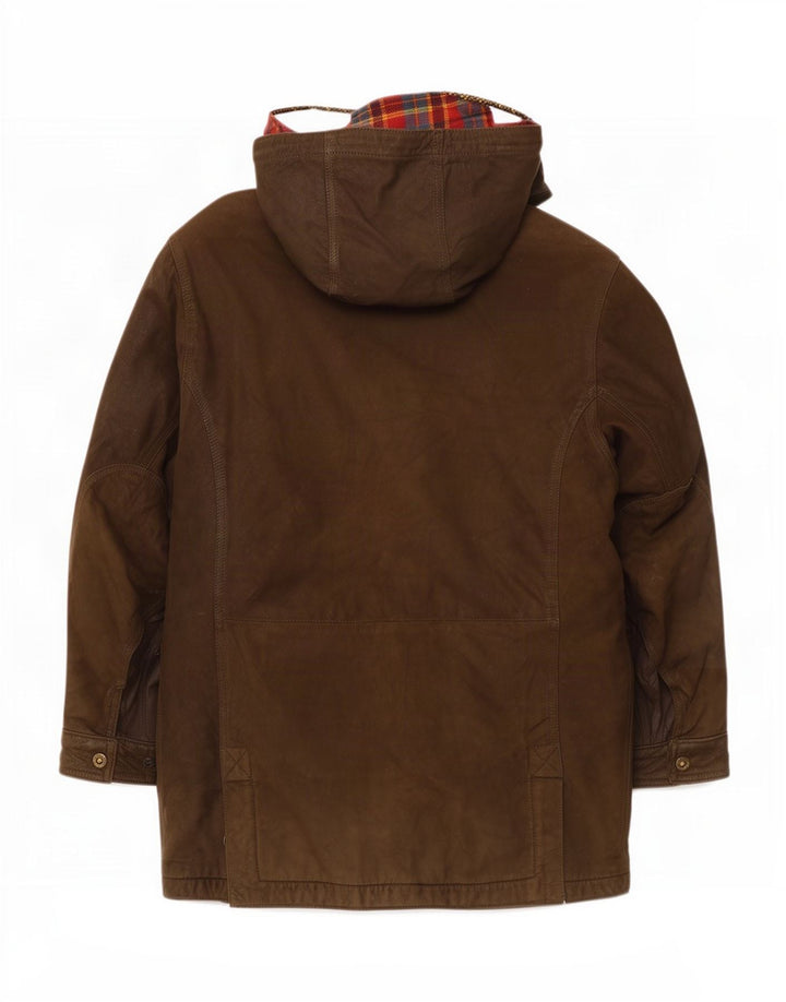 Conrad Мужская кожаная ветровка с капюшоном IT 52 XL Хаки