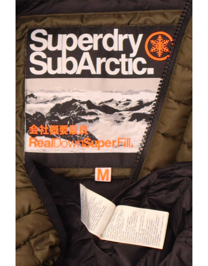 Мужская стеганая куртка Superdry UK 38, средний цвет хаки, полиэстер