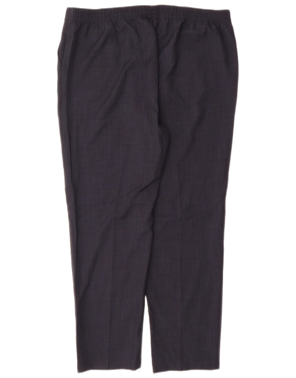 Женские брюки Marks & Spencer с высокой талией UK 20 2XL W40 L30 Темно-синий