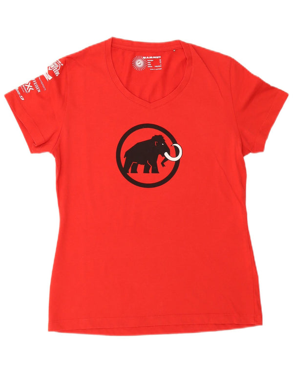 Женская футболка с рисунком Mammut Top UK 14, средний красный