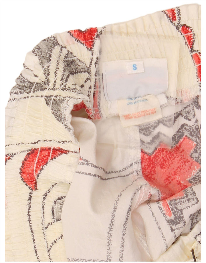 Женские шорты для плавания REEBOK UK 10, маленькие белые нейлоновые с геометрическим рисунком