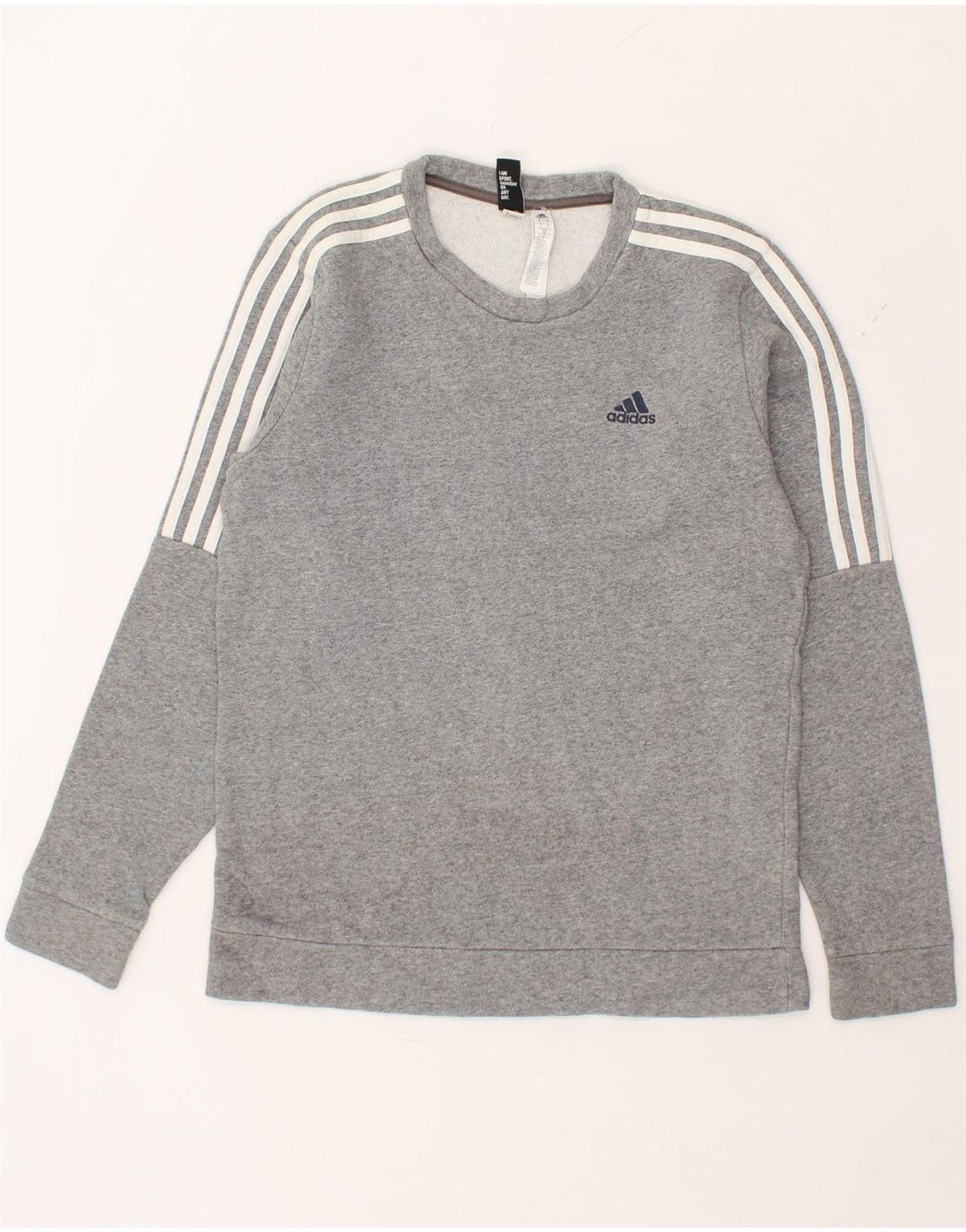 ADIDAS Mens Sweatshirt Jumper Small Grey Cotton Vintage Adidas and Second-Hand Adidas from Messina Hembry 