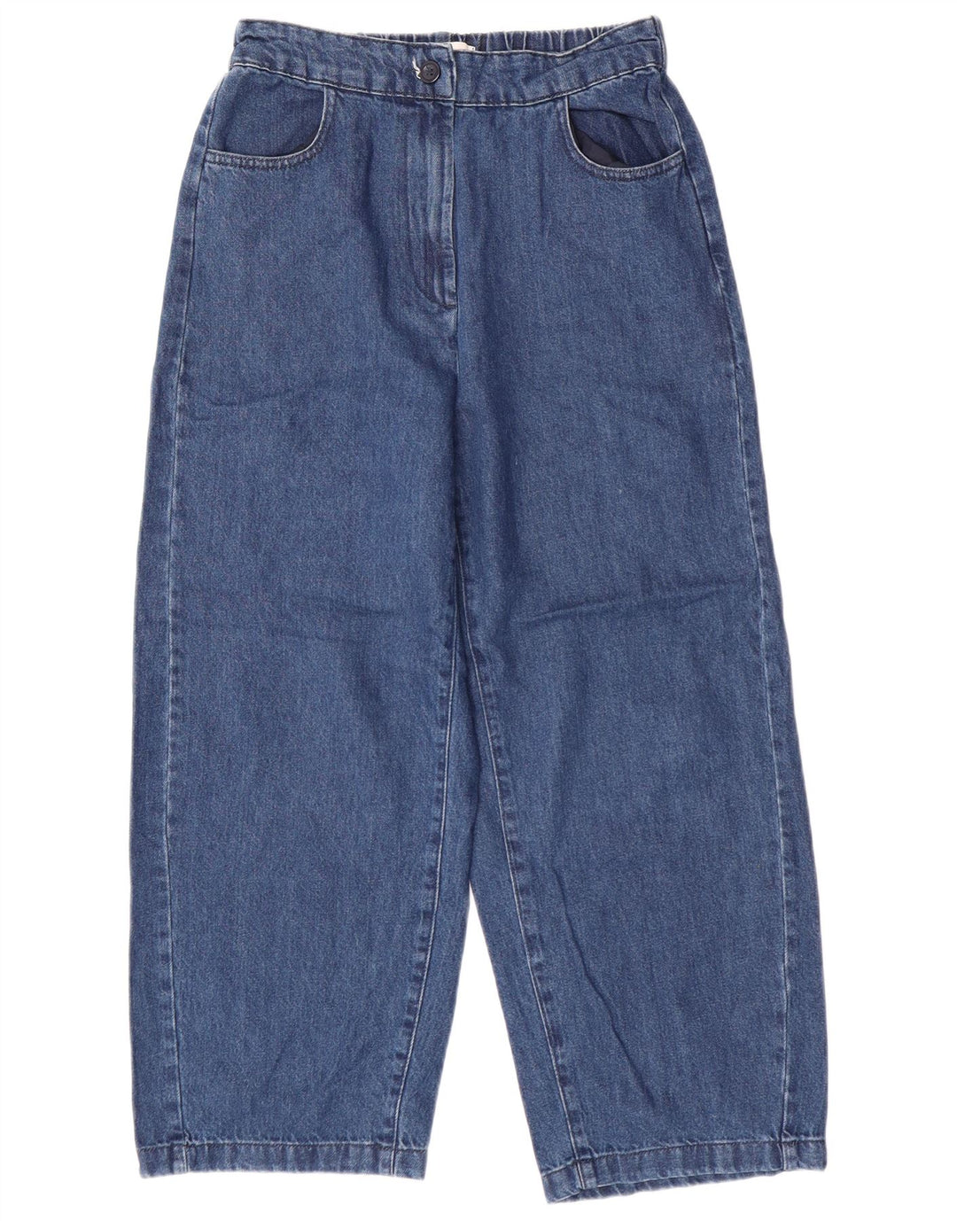 Женские широкие джинсы Zara XS W24 L25, синие, хлопок