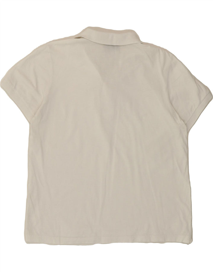 CONTE OF FLORENCE Mens Polo Shirt Medium White Cotton Vintage Conte of Florence and Second-Hand Conte of Florence from Messina Hembry 
