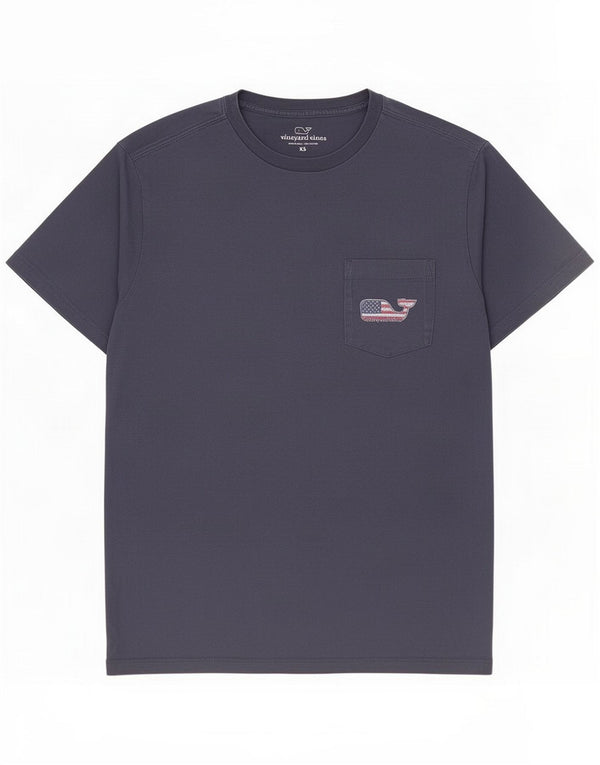 Vineyard Vines Мужская футболка с рисунком Топ XS Темно-синий хлопок