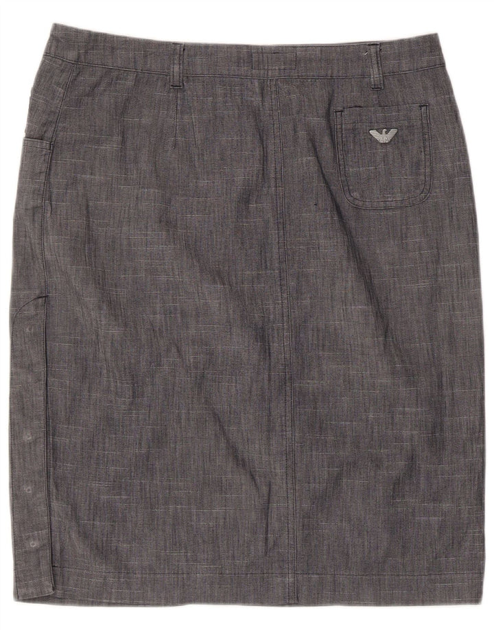 Armani Женская прямая юбка IT 46 Large W32 Серый хлопок