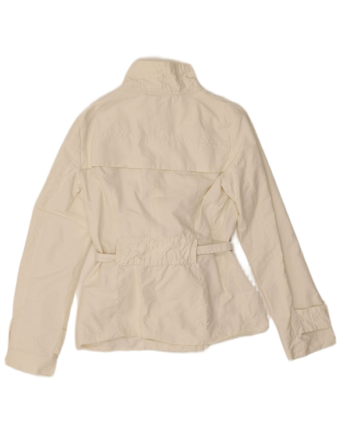 Женский короткий тренч Zara UK 10, маленький белый хлопок
