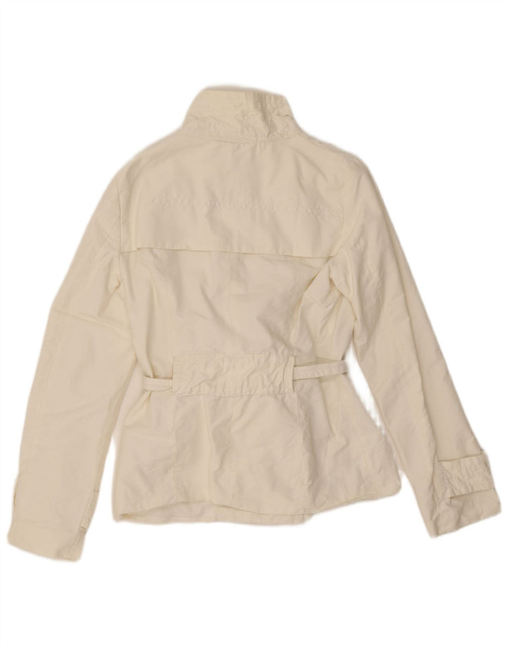 Женский короткий тренч Zara UK 10, маленький белый хлопок