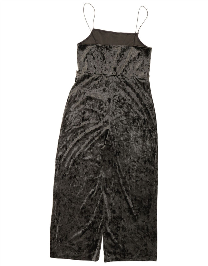 Женский велюровый комбинезон Topshop UK 10, маленький серый полиэстер