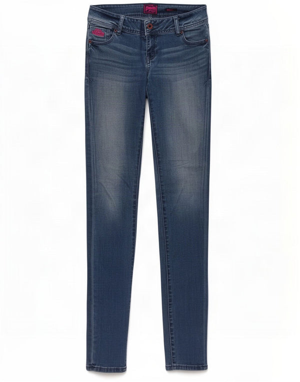 Женские джинсы скинни Superdry W29 L32, синий хлопок