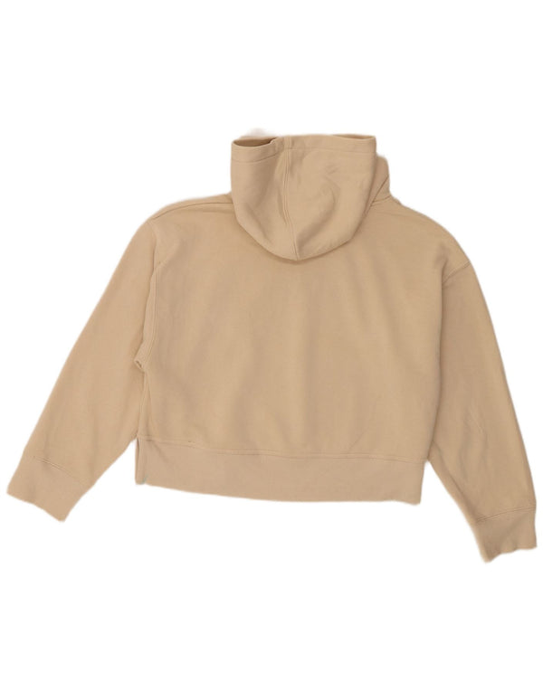 Женский джемпер с капюшоном оверсайз Zara UK 14, средний бежевый, хлопок