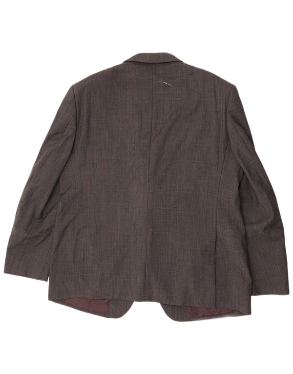 Мужской пиджак Marks & Spencer с двумя пуговицами, Великобритания, 46 XL, серая шерстяная клетка