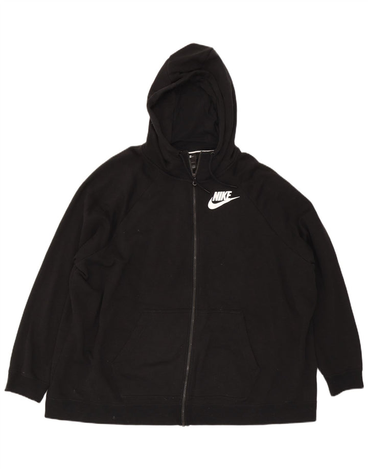 Nike Mens Zip Hoodie Sweater 3XL Black Cotton