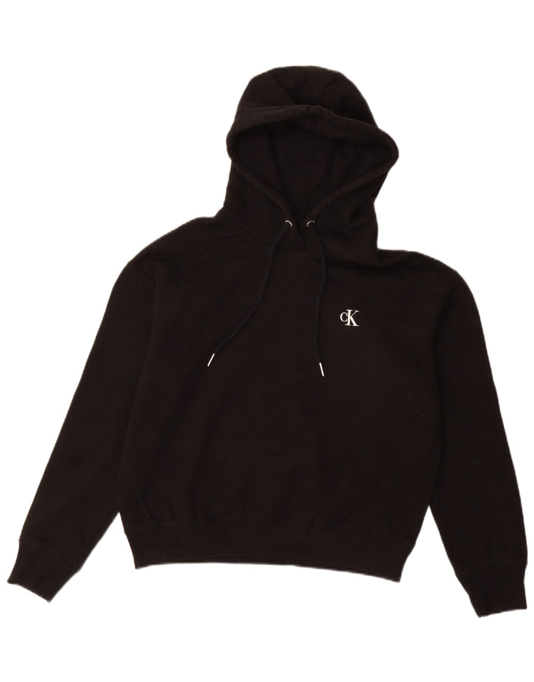 Женский джемпер с капюшоном CALVIN KLEIN JEANS UK 14, средний черный, хлопок