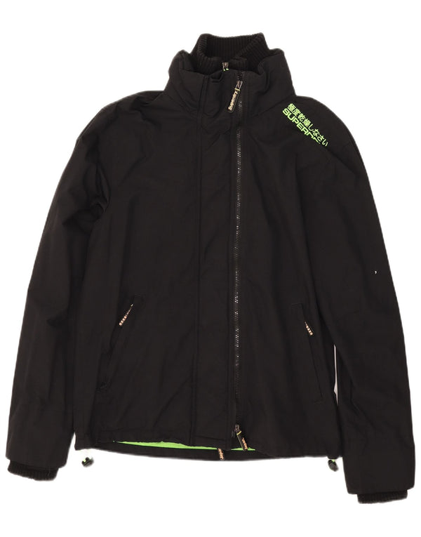 Женская ветровка Superdry The Windcheater UK 16, большая черная нейлоновая куртка